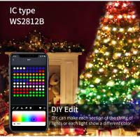 Luces De Navidad Faeirys LED Cadena Bluetooth WS2812B RGBIC Direccional Música Garlanda Decoración De Fiesta Boda USB DC5V Control Remoto Y APP - details 5