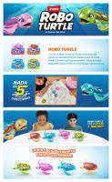 ROBO ALIVE - Mega Pack de 3 RoboTORTUGA. Tortugas Robóticas que Andan, Nadan y se Activan en el Agua  ¡Disfruta de la Diversión Acuática y Colecciona a estas Fascinantes Mascotas Robóticas! - details 0