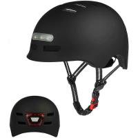 Adult Bike Helmet with Integrated LED Front and Rear Light, Smart and Safe Bling Helmet with 4 Mode Alert Lights, Adjustable/Breathable/USB Charging B - details 4