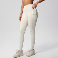 Mallas de beltada Alta para Mujer, pantalones de Yoga, Mallas con bolsillos, Push Up, ropa Deportiva para correr, pantalones de Color sólido - details 21