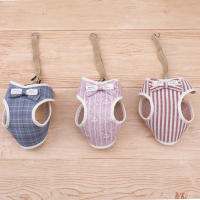 Harnés Para Perros Pequeños Con Correa Estilo Camiseta Y Bow Tie Adecuado Para Caminar Gatos Puppies Material Poliéster Unisex - details 7