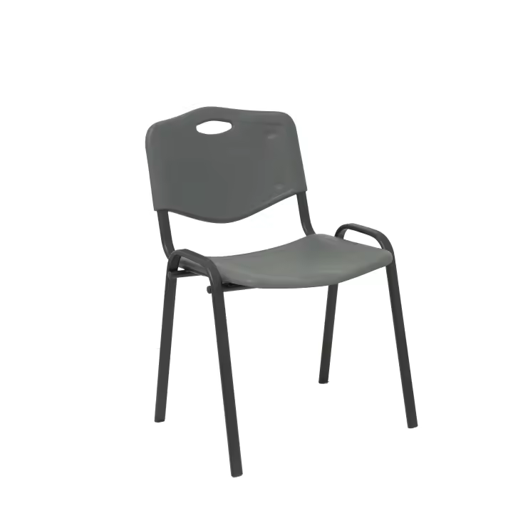 Piqueras Y Crespo - Pack 2 Sillas Robledo PVC Gris Ergonómicas y Apilables - 1