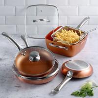 Set de 3 sartenes San Ignacio Optimum Copper 20/24/28cm (2 con tapa) - Aluminio prensado antiadherente - Apto para inducción - details 6