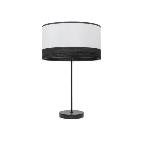 FABRILAMP Lámpara de Mesa Sobremesa Alto Olga 1xe27 Negro/blanco-madera Negra 62x30x30 Cm - Diseño Elegante - 1