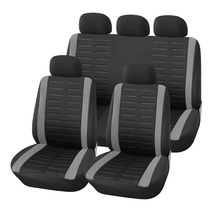 MOV-Funda de asiento de coche Universal, funda de cojín de asiento interior de coche de 5 plazas de tela plana - 1