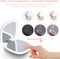 Espejo compacto, Espejo de viaje Iluminado con augmentation, de doble cara, regulable, portátil, Cabe En carteras y bolsillos, recargable por USB - details 2