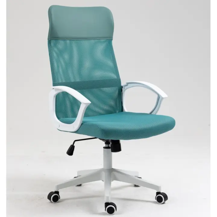 Sillón de oficina VELA, respaldo en malla y asiento tapizado - 1