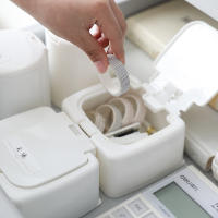 Organizador De Maquillaje Con Cubierta Y Almacenamiento Pop-up Para Algodones Y Pequeños Artículos De Belleza Caja De Plástico Antipolvo Para Escritorio - details 5