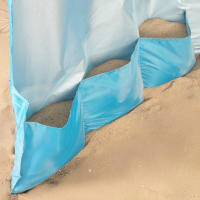 Aktive - Sombrilla playa 2 en 1 con paravientos 200 cm, mástil aluminio, protección solar UV50 con revestimiento plateado, 8 varillas fibra vidrio, diseño portátil, funda transporte incluida, accesorios verano, sombrillas - details 6