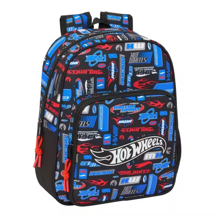 Mochila Infantil Adapt.Carro Hot Wheels 27x33x10 Cm (Safta 612553524) - 1