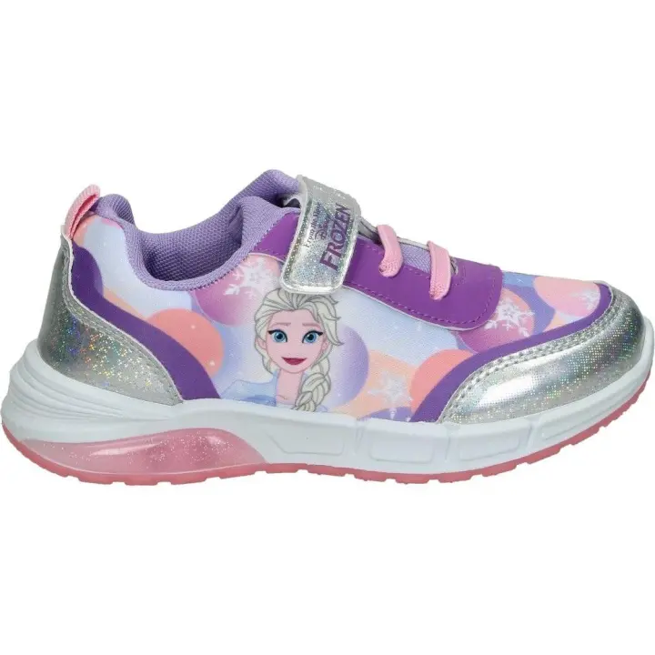 LEOMIL | Zapatillas Con Velcro FROZEN – Deportivas Infantiles Diseño de Princesa Frozen con Licencia Oficial – Color Rosa – Zapatilla Deportiva Niña Cómoda y de Alta Calidad – Sneaker de Velcro y Cordones – Máxima sujeción – Modelo FZ012895 - 1