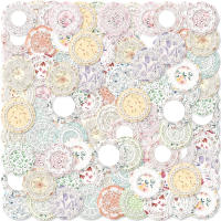 46pcs Pegatinas De Lace Graffiti Vintage Para Decorar Diario Taza Guitarra Maleta Scrapbook DIY Adhesivo De Papel Sintético - details 1