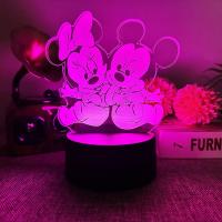 Lámpara Nocturna 3D Mickey Mouse LED Cambio De Color 7/16 Colores Decoración De Habitación Juguetes Para Niños Regalo De Cumpleaños - details 5