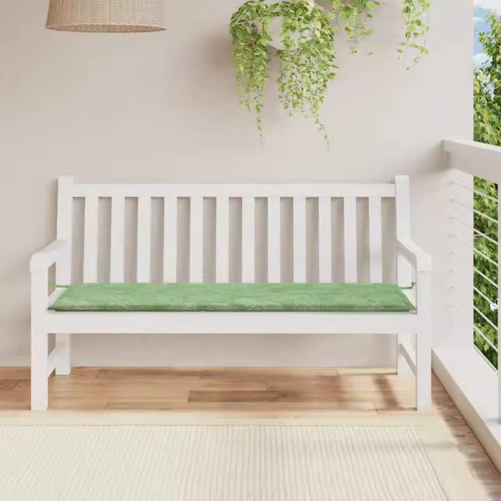 Lino Banco de Jardín lienzo Oxford estampado Hojas 150x50x4 cm - 1