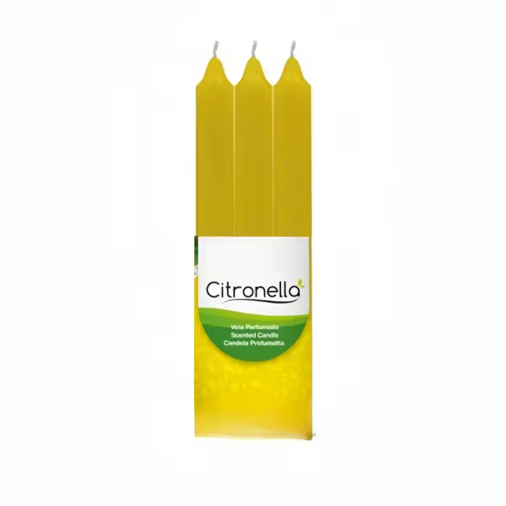 Pack3 V3C 200x20mm – PANDAHOME Vela de Citronela – Protección Natural contra Mosquitos, Diseño Decorativo en Terracota/Bambú/Cristal, Ideal para Interior y Exterior - 1