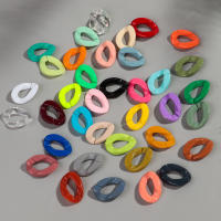 30pcs Cuentas De Acrílico Geométricas Solas En Color Para Hacer Pulseras Collares Cadenas De Gafas Accesorios De Joyería DIY De 20x30mm - details 2