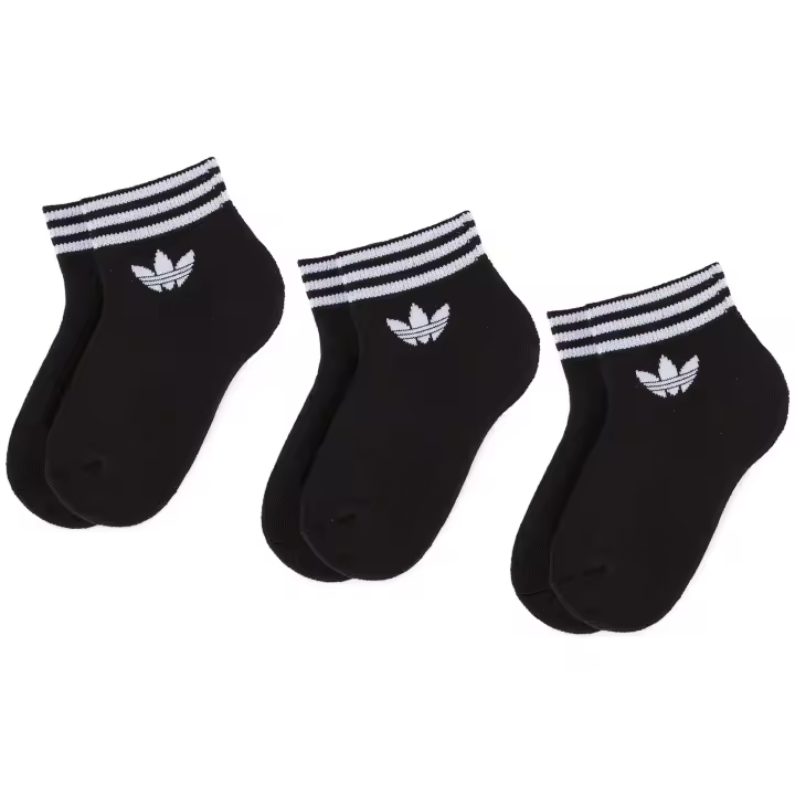Calcetines Adidas Trifolio para niños unisex en color negro - 1