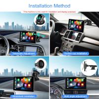 Podofo Monitor inalámbrico de 7 pulgadas para salpicadero de coche, Carplay, Android, Mirror Link, cámara de salpicadero, Bluetooth, FM, navegación GPS, reproductor inteligente - details 1