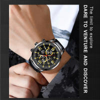 Reloj De Hombre De Acero Inoxidable Con Correa De Cuero Cuarzo Reloj De Pulsera Con Calendario Y Manos Luminosas Reloj Casual Para Hombre - details 9
