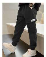 Pantalones De Cargo Para Niños Moda Primavera Otoño Con Letras Deportivas Estilo Casual Delgados Cintura Media Talla Verdadera - details 6