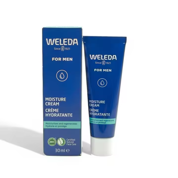 Crema Hidratante Weleda for Men 30ml, Crema Hidratante para Hombres, Cuidado facial para Hombres, Hidrata, protege y alisa la piel. Crema facial antiarrugas. Cosmética bio para hombres. - 1