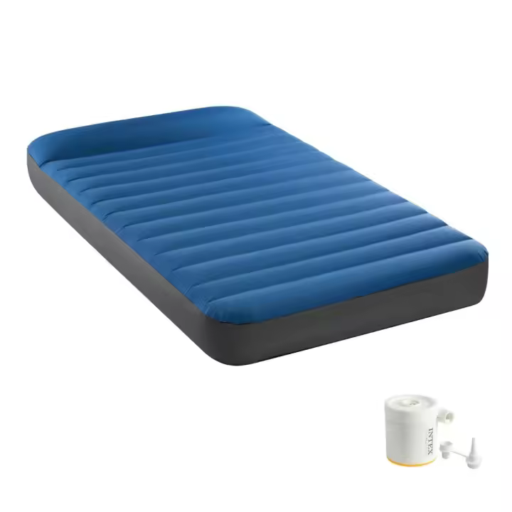 Colchón hinchable Intex Matress Full mini hinchador eléctrico azul/gris 22x137x191 cm - 1