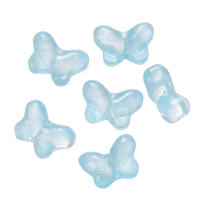 10pcs Bolas De Vidrio De Mariposa Color Gradiente 14.5mm Pequeñas Y Ligeras Para Creación De Joyería Collar Pulsera DIY - details 4