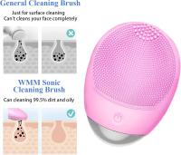 Cepillo de limpieza facial, cepillo facial impermeable de silicona blanda eléctrica 3 en 1, cepillo facial vibrante acústico impermeable ipx7 recargable por USB para limpieza profunda, exfoliación suave y masaje - details 2