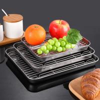 Juego De Bandeja Para Barbacoa De Acero Inoxidable Con Soporte De Enfriamiento Desmontable Y Plancha Multifuncional Para Cocina Bandeja Para Hornear Antiadherente HOCOSHINE - details 5