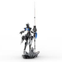 Robot Lancer MOC Para Niñas Modelo Mecha De Armadura Futurista Y Sci-fi Bloques De Construcción Valquiria Regalo De Cumpleaños - details 1