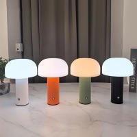 Lámpara De Mesa LED Recargable En Forma De Hongos Con Iluminación De 3 Colores Ajustable Para Decoración De Dormitorio Bar Restaurante - details 2