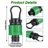Tapón de tapa de tubo de riego por goteo, accesorio Universal de 1/2 pulgadas, 24 piezas, para aspersor de tubo con cinta de goteo de 16mm - details 5