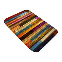 Carpetas Antideslizantes Coloridas Para Baño Y Cocina Alfombra De Piso Absorbente De Agua Con Patrón De Madera Para Pasillo Y Puerta - details 0