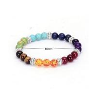 Pulsera 7 Chakras-Litoterapia-Piedras semipreciosas y metal Plisado-Elástica - details 0