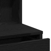 Mesa de tocador LED vidaXL en Roble Negro, 60x40x140 cm, Hecha de Madera Elaborada - details 5