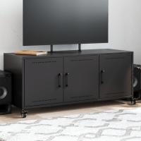 vidaXL Mueble para TV acero laminado en frío 100,5x39x43,5 cm en color Blanco/Rosa/Amarillo y más | almacenamiento funcional diseño moderno para baño dormitorio sala - details 4