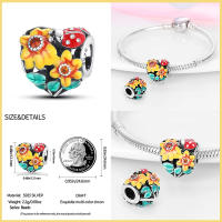 Nuevos 925 Plata Esterlina Moda Doradas Conchas De Ternura De Zircons Para Pulseras Originales De Lujo Joyería DIY Fiesta - details 3