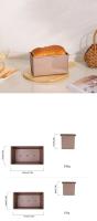 Molde Para Tostadas 1Pc Molde Para Hornear Panecillos Con Tapa Molde Para Pastel No Adhiere Herramientas De Hornear Para El Hogar Material Metálico Eco-amigable - details 0