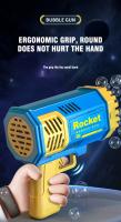 Pistola De Burbujas Eléctrica Automática Para Niños Y Niñas Con Luz LED Y Agujeros Multitudina Portátil Y Manejable Como Rocket Launcher - details 7