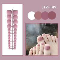 24 Pcs Uñas Postizas Removibles Para Dedos Del Pie En Color Sólido Gloss Fácil De Usar Sin Pegamento Uñas Falsas De Acrílico Para Arte De Uñas - details 14