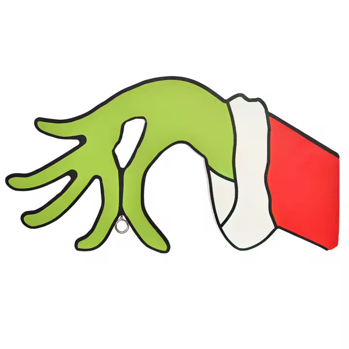 Nuevas Decoraciones De Navidad Etiqueta De Puerta De Madera Grinch Adorno Para Hogar Y Centros Comerciales Decoración Navideña - 1