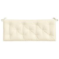 vidaXL Cojín de banco de jardín tela Oxford crema 120x50x7 cm - details 3