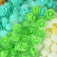 100/200 Piezas De 4cm Cabezas De Rosas De Esponja PE Para Decoración De Bodas Fiestas Hogar DIY Scrapbooking Coronas Flores Rojas Artificiales - details 6