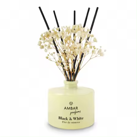 Ambar Perfums Mikado - Flor de Mimosa – Black & White - Ambientadores Líquidos 40 ml - 1