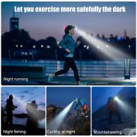 Linterna Frontal LED Potente USB Recargable XHP70/90 Con Zoom Impermeable Para Caza Y Camping Luz Exterior Ajustable - details 11