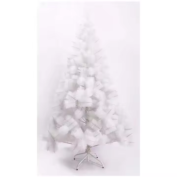 PLUS HOME Árbol de Navidad nevado Harry con base soporte metálica: 120 cm (90 puntas) pino blanco con un poco de brillante, 150 cm (135 puntas) pino blanco con un poco de brillante, 180 cm (210 puntas) y 210 cm (300 puntas) pino blanco. - 1