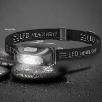 Linterna Frontal LED Mini Con Dos Interruptores Roja Blanca Recargable Por USB Torcha De Batería Luz De Camping Lanterna Flash - details 0