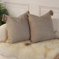 Fundas De Cojines Cuadradas De 45x45 Cm Con Lazos Hechas De Lino Neutral Para Decoración De Dormitorio Fundas De Cojines De Estilo Americano Desmontables Y Lavables - details 6