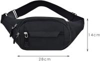 Bolsa de cintura, impermeable 4 bolsillos con cremallera Fanny Pack corriendo cintura Pack bolsa ajustable cinturón Waistpacks para al aire libre correr maratón gimnasio ciclismo - details 1