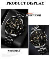 Reloj De Pulsera De Acero Inoxidable Para Hombre Estilo Casual Y Negocios Con Fechainfo Montre Homme Reloj De Pulsera De Cuarzo - details 7